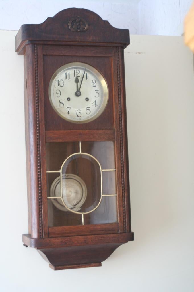 Antieke regulateur klok minstens 90 jaar oud, Antiek en Kunst, Ophalen of Verzenden
