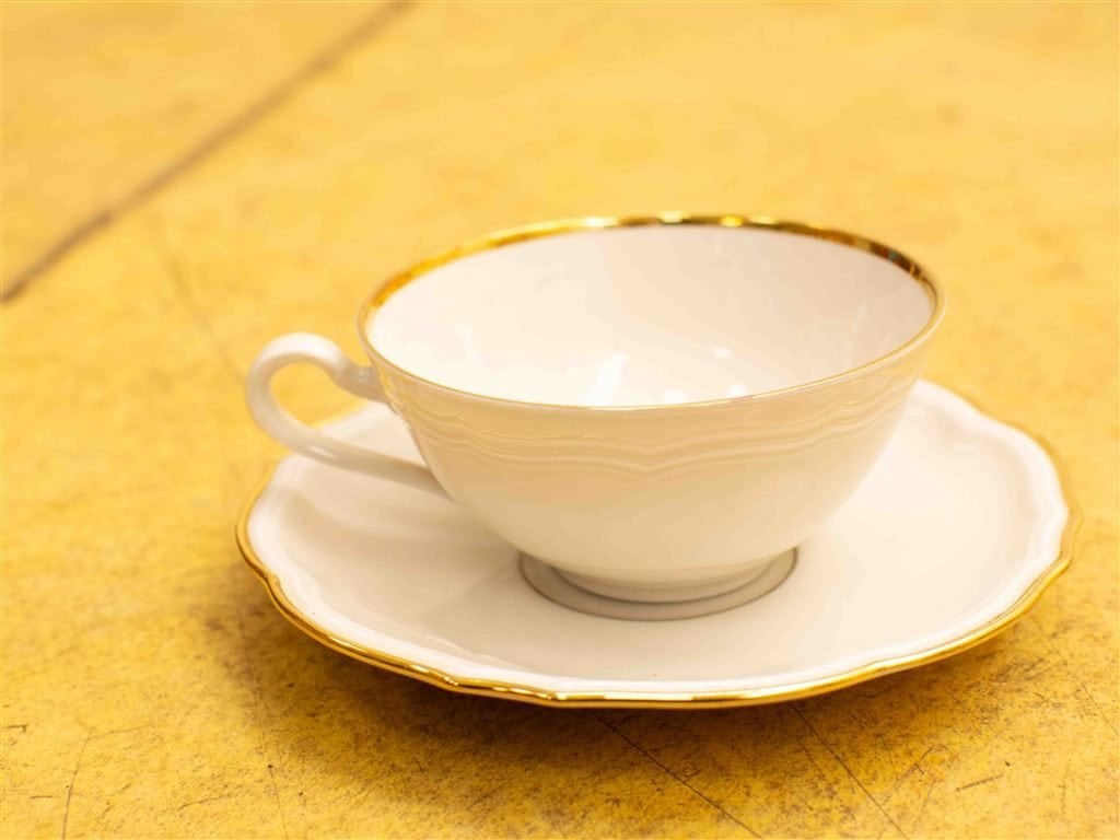 17 delig Eichenbach balmortel porseleinen koffieservies 3778, Gebruikt, Ophalen of Verzenden, Bord(en), Wedgwood