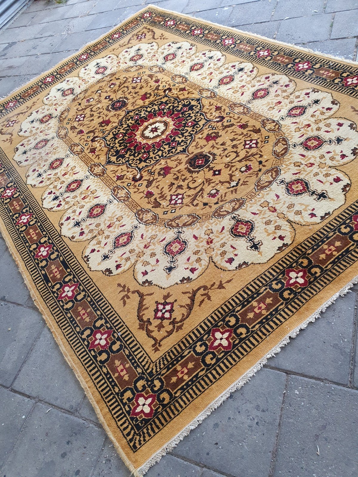 Vintage perzisch tapijt 270x185 cm., Gebruikt, Ophalen of Verzenden, Rechthoekig, 150 tot 200 cm