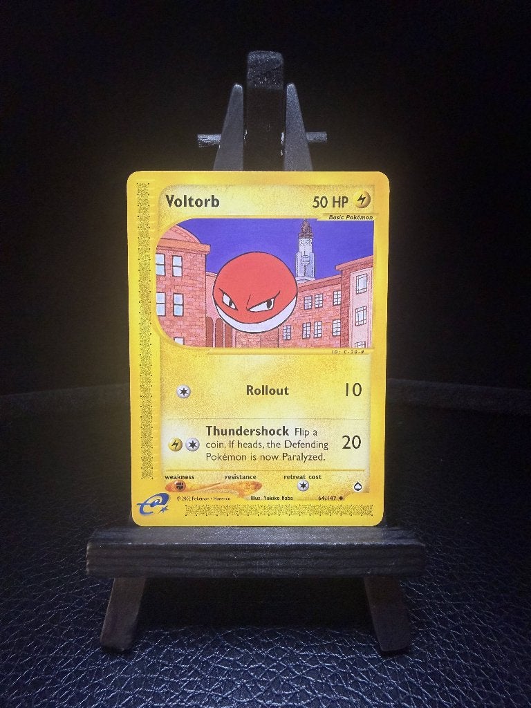 Voltorb 64/147 Aquapolis EX Pokémon kaart, Ophalen of Verzenden, Zo goed als nieuw, Losse kaart