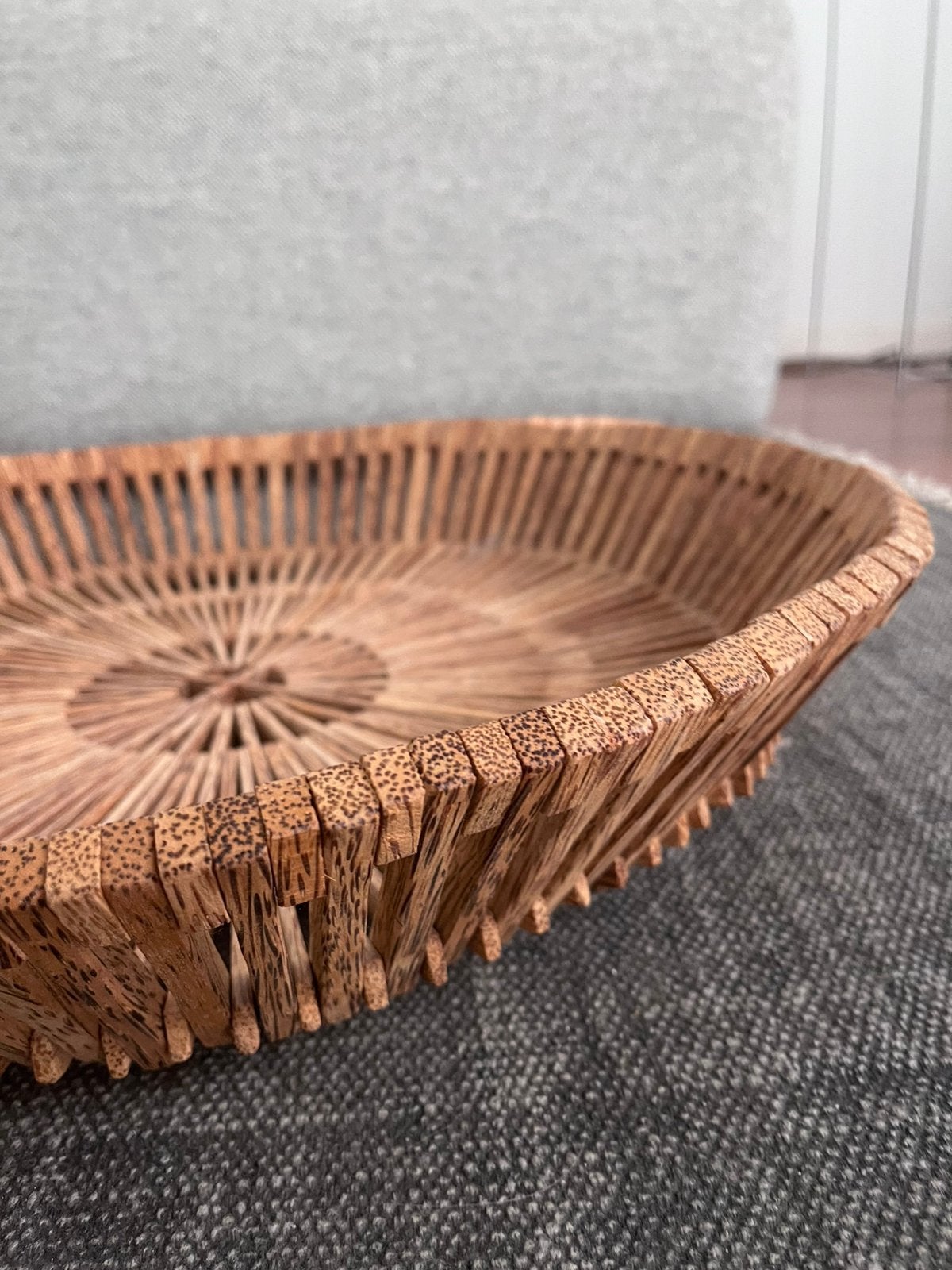 Piet Hein Eek teakhouten dienblad, Ophalen of Verzenden, Zo goed als nieuw, Rechthoekig, Riet