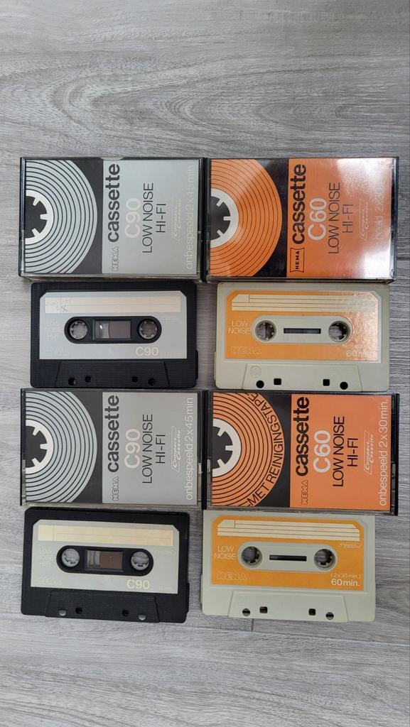 4 Hema cassettebandjes C60 en C90 - 2x30 en 2x45 min, 2 t/m 25 bandjes, Overige genres, Ophalen of Verzenden, Zo goed als nieuw