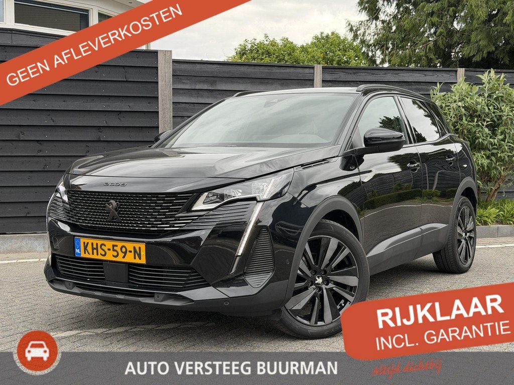 Peugeot 3008 GT 1.2 PureTech 130PK EAT8 Automaat Blackpack,, 12 maanden, Gebruikt, 1199 cc, Leder en Stof