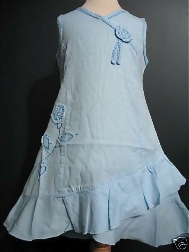Little Heart pastel blauwe zomer jurk maat 140, Little Heart, Gebruikt, Meisje, Ophalen of Verzenden