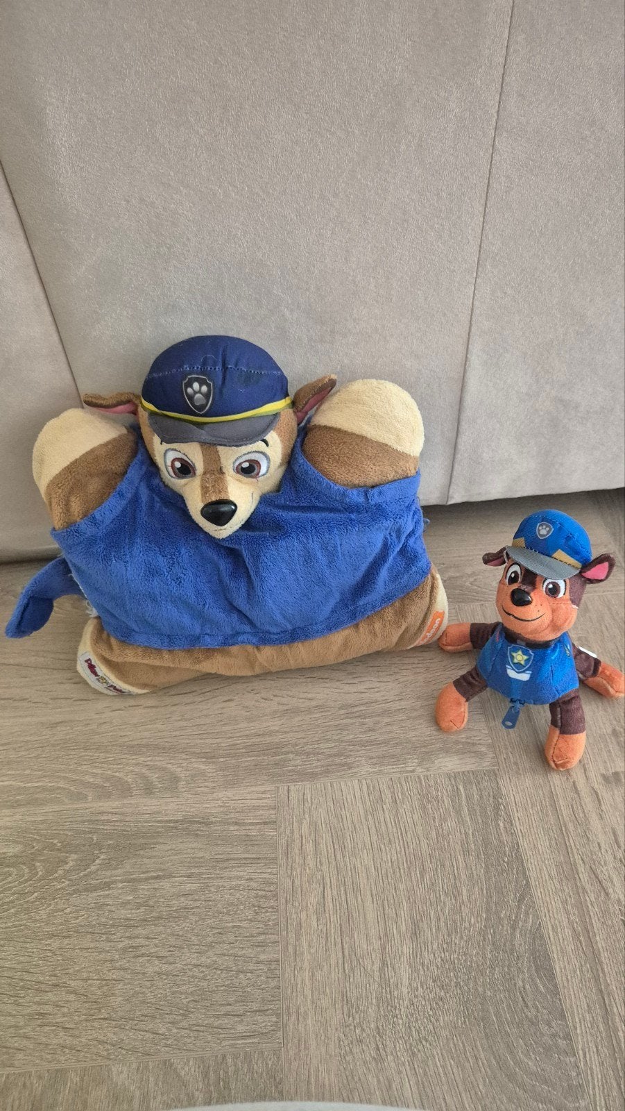 Paw Patrol Chase knuffelkussen en sleutelhanger, Kinderen en Baby's, Gebruikt, Blauw, Paw Patrol, Hond