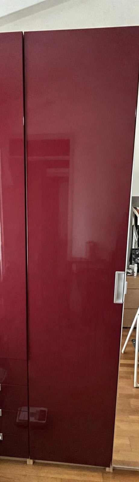 2x pax deur ikea hoogglans rood, Ophalen, 200 cm of meer, 50 tot 100 cm, Zo goed als nieuw