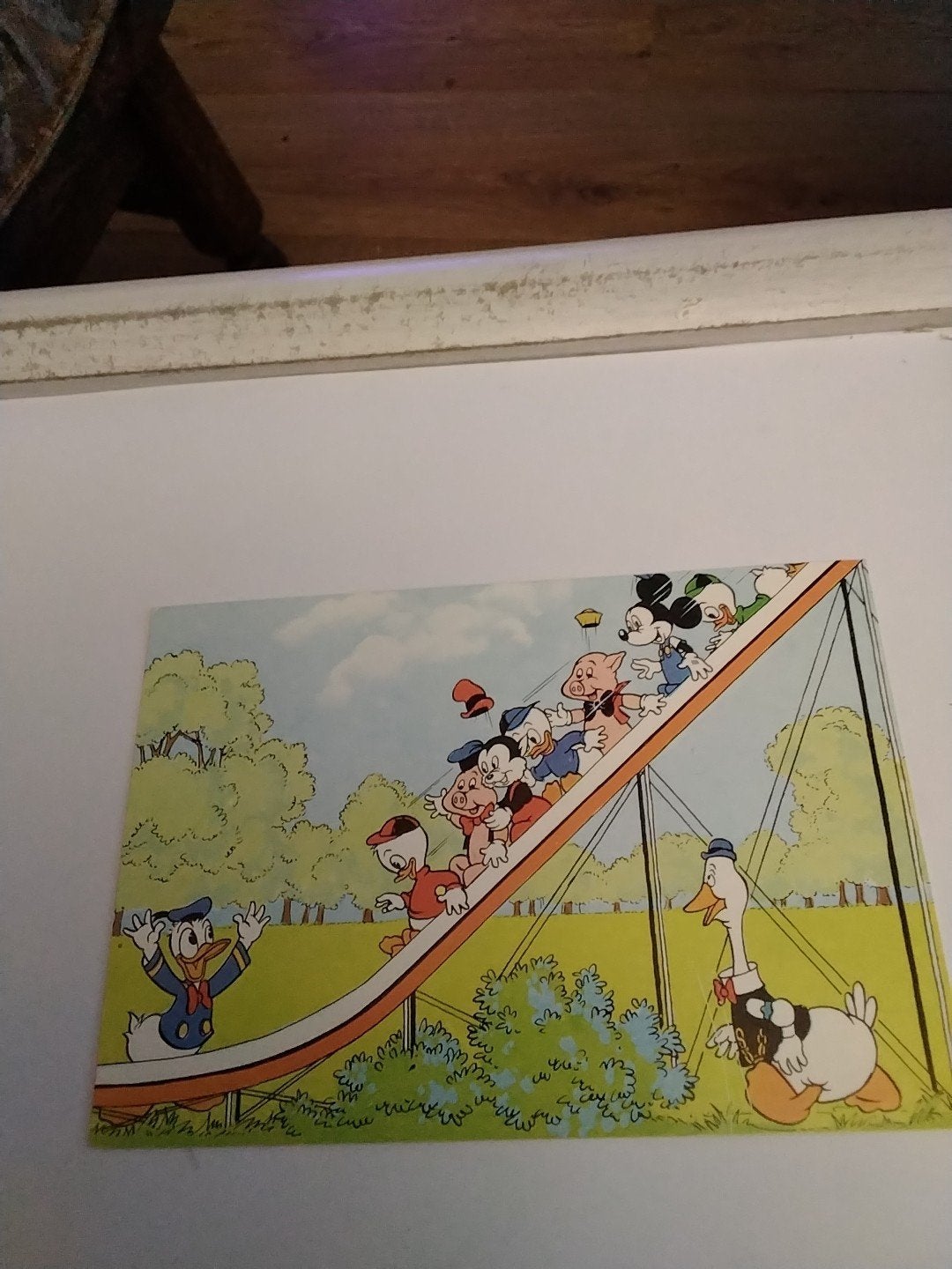Vintage Disney Ansichtkaart - Donald Duck en vrienden 1960, Verzamelen, Ophalen of Verzenden, 1940 tot 1960, Gelopen, Noord-Holland