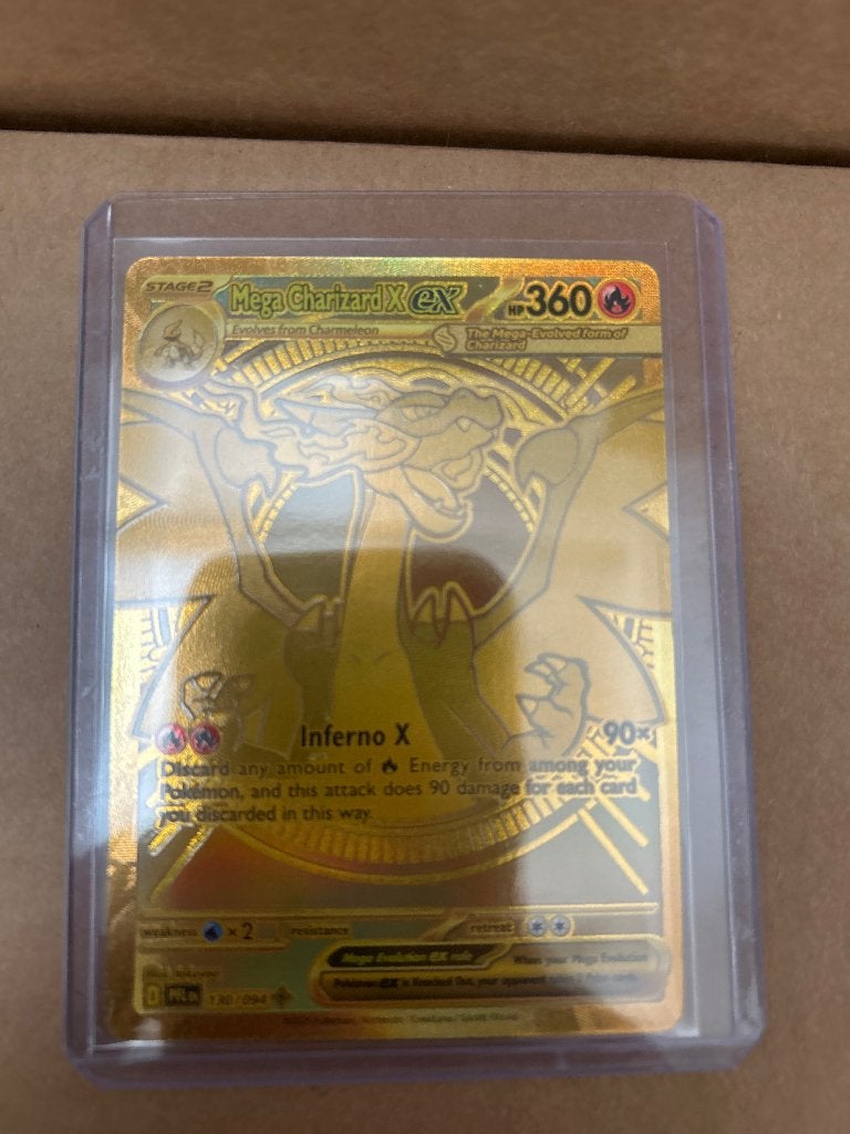 Mega Charizard X EX 130 GOLD, Verzenden, Nieuw, Losse kaart