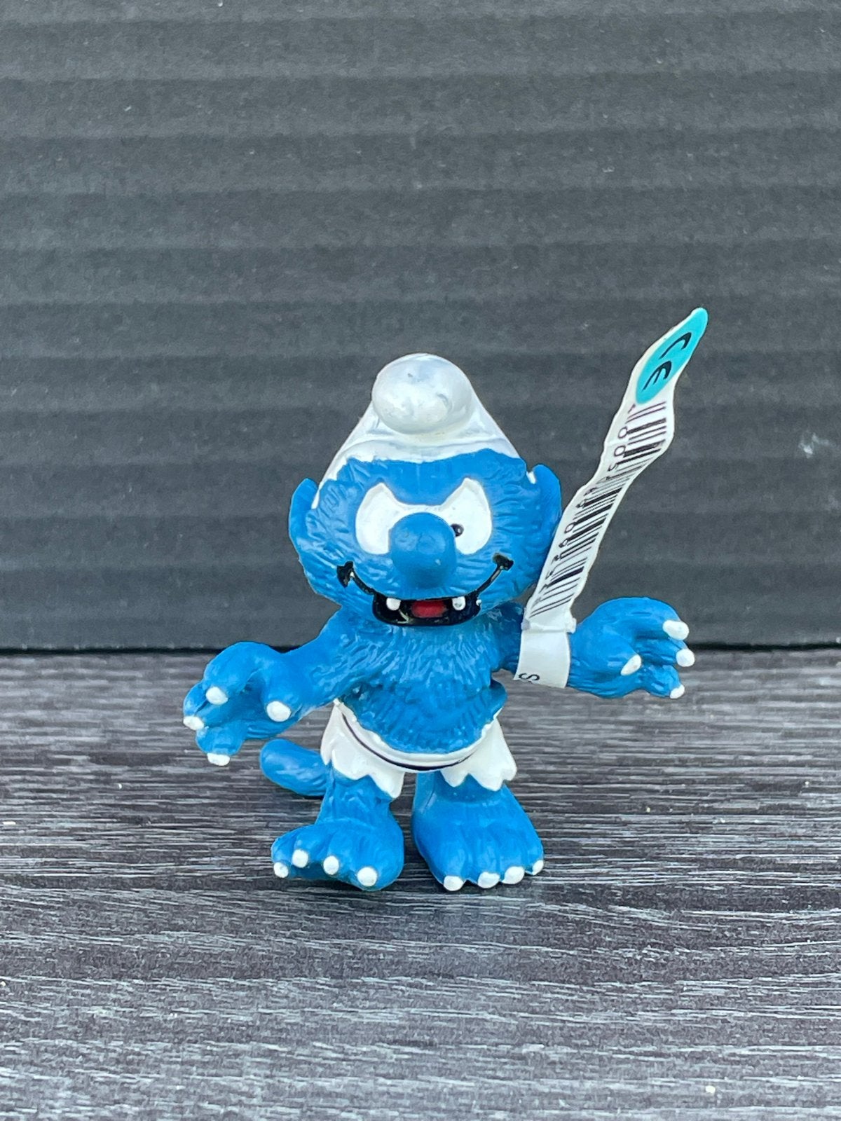 Smurf fake figuurtje - Monster Smurf met witte muts, Ophalen of Verzenden, Gebruikt, Overige Smurfen, Poppetje, Figuurtje of Knuffel