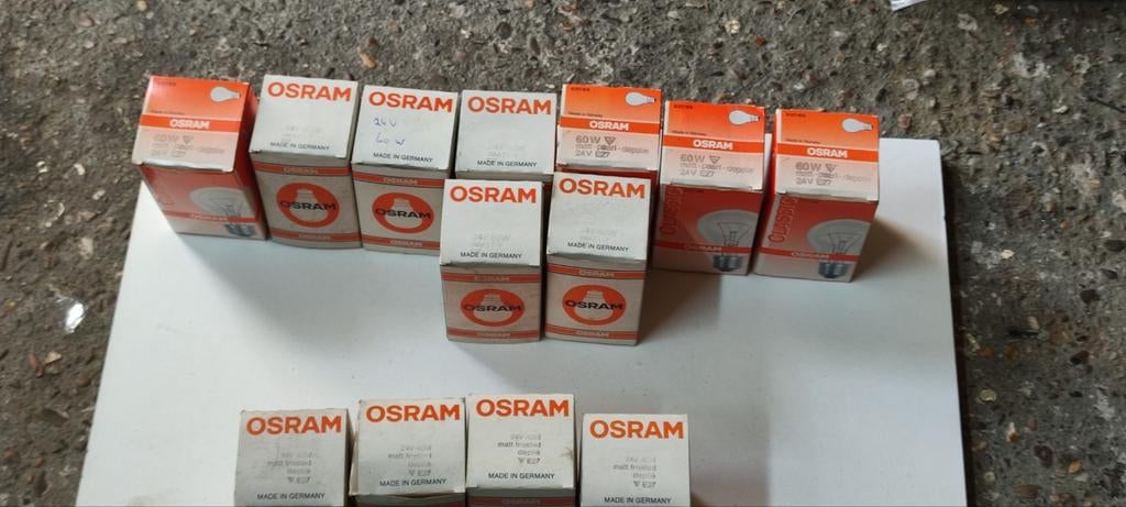 Partij nieuwe OSRAM gloeilampen 24V 40W/60W (boot), Watersport en Boten, Ophalen of Verzenden, Nieuw