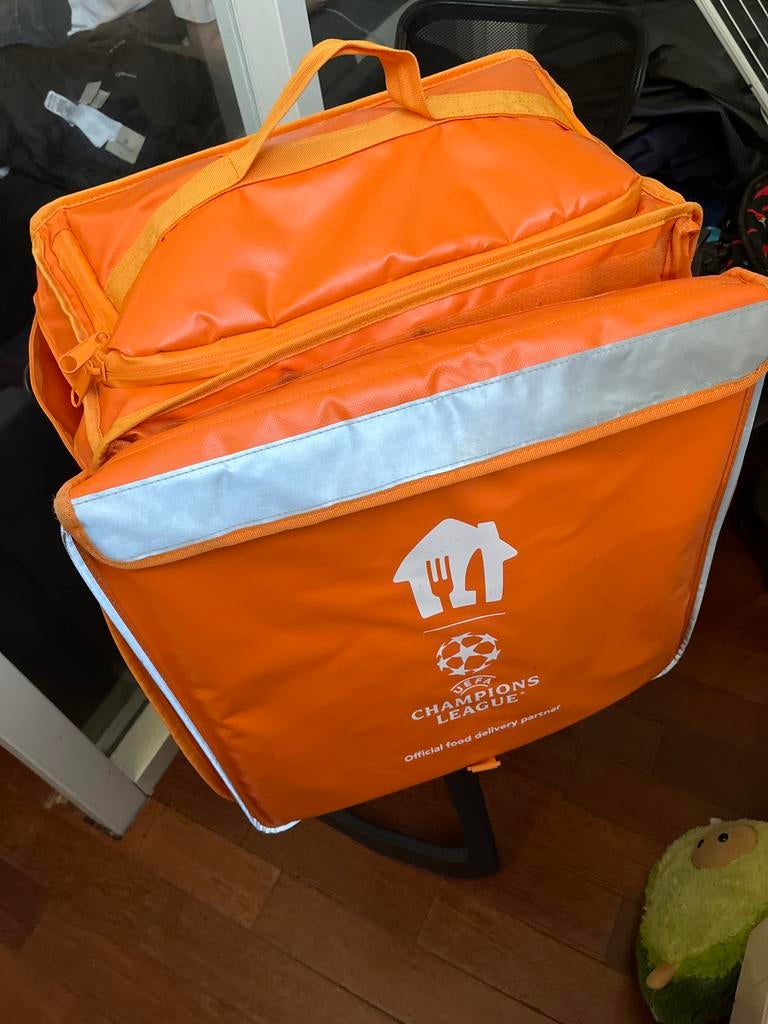 Thuisbezorgd complete kit: tas, 3-in-1 jas, helm en meer, Ophalen of Verzenden, Gebruikt
