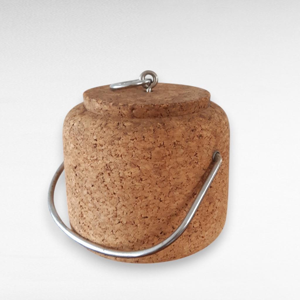 Vintage design kurken ijsemmer, BodaNova, Zweden, 1970s, Beige, Ophalen of Verzenden, Overige materialen, Overige merken