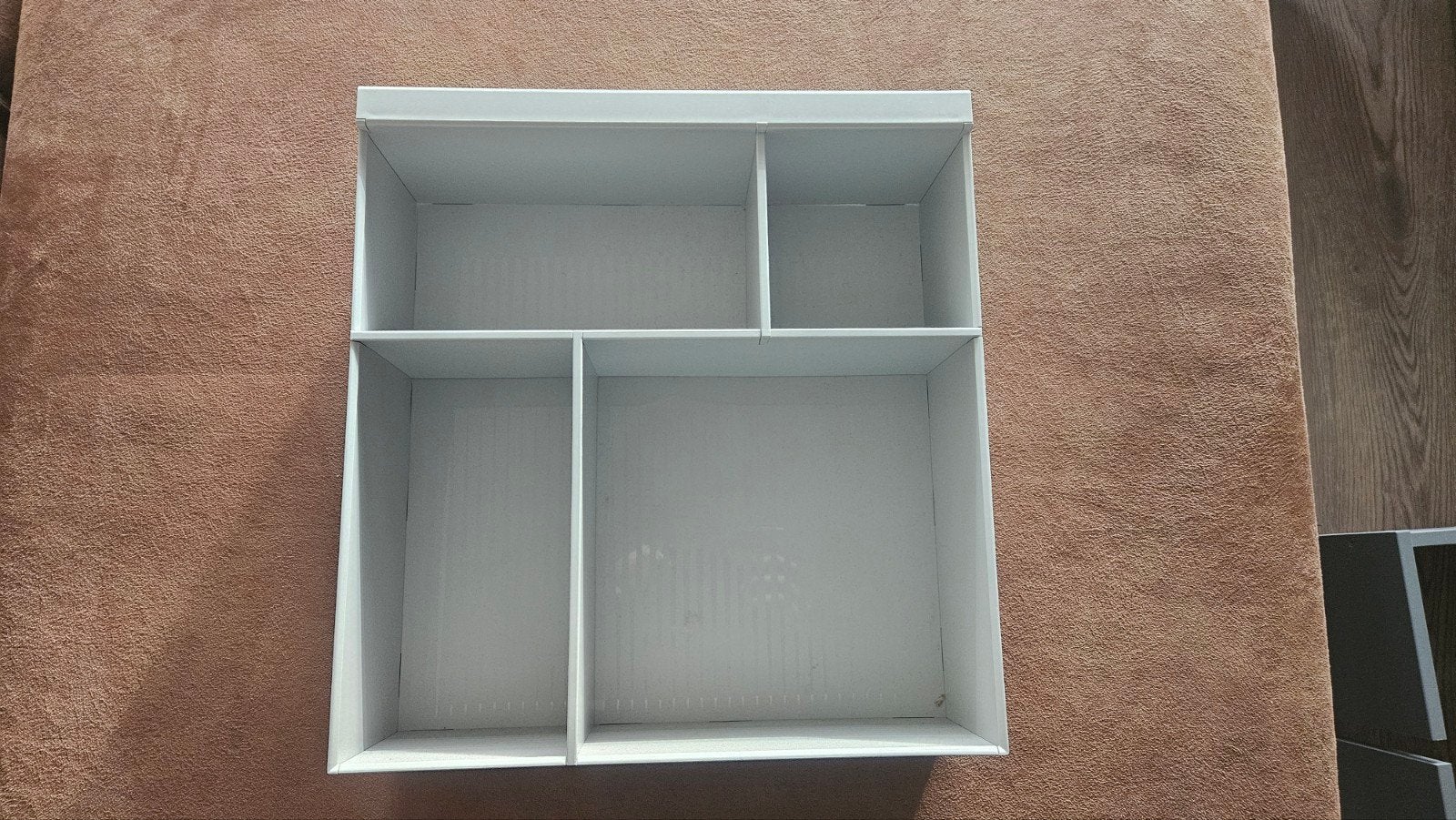 IKEA KALLAX Inzet met 4 vakken - Grijs, Ophalen of Verzenden, Zo goed als nieuw