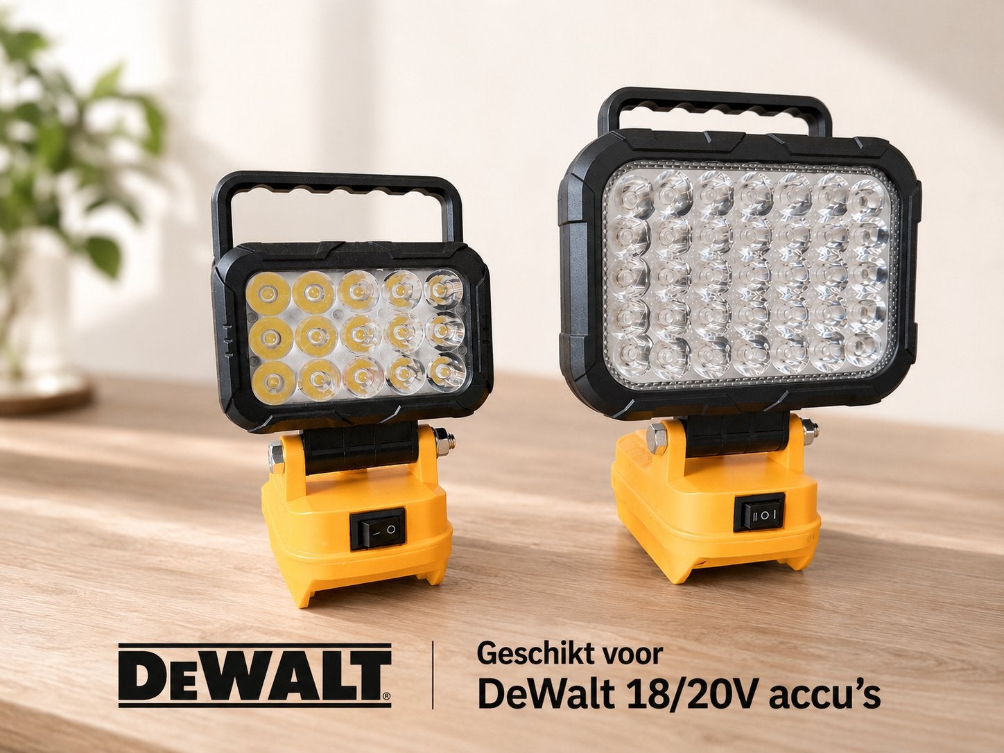 Set van 2 LED Werklampen voor DeWalt XR 18/20V Accu’s, Nieuw, Ophalen of Verzenden, Accu, Lineaxpro