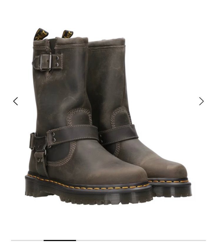 Anistone hi dr martens motor boots, Ophalen of Verzenden, Zo goed als nieuw, Zwart