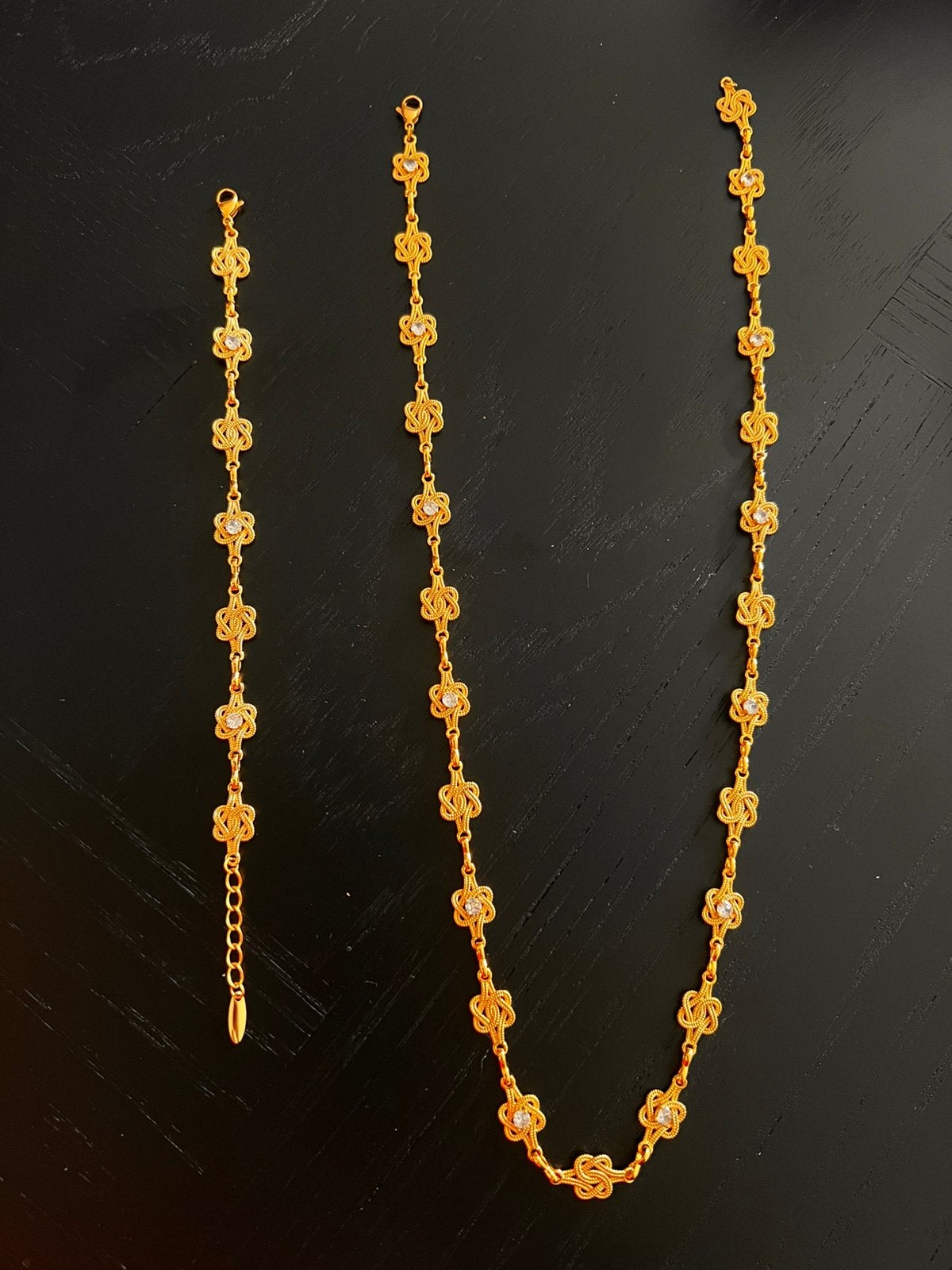 Mattenklopper Set 18K Gold plated, Overige materialen, Ophalen of Verzenden, Zo goed als nieuw, Met edelsteen
