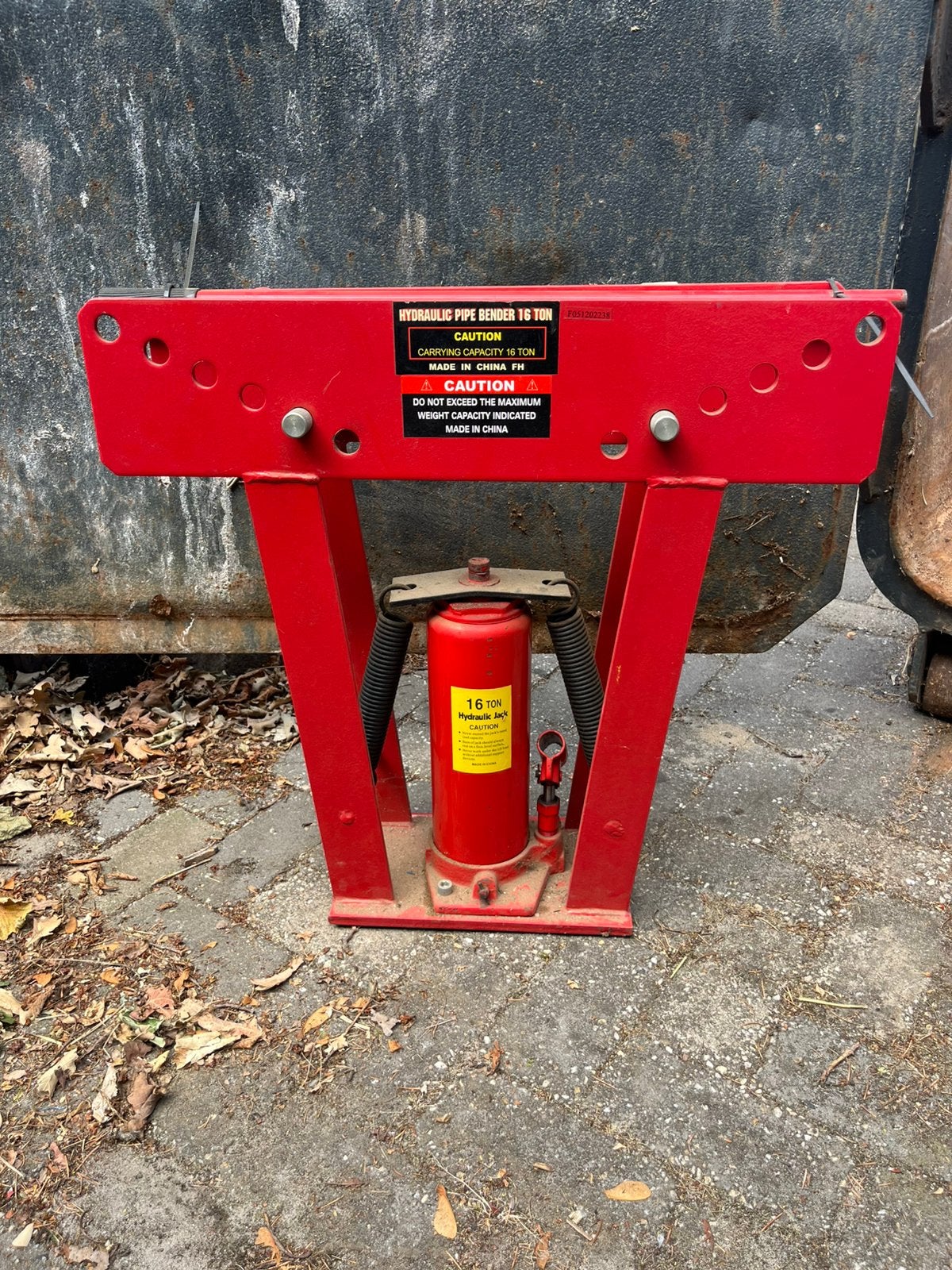 Hydraulische pijpenbuiger 16 ton –Compleet en in nette staat, Doe-het-zelf en Verbouw, Ophalen, Zo goed als nieuw