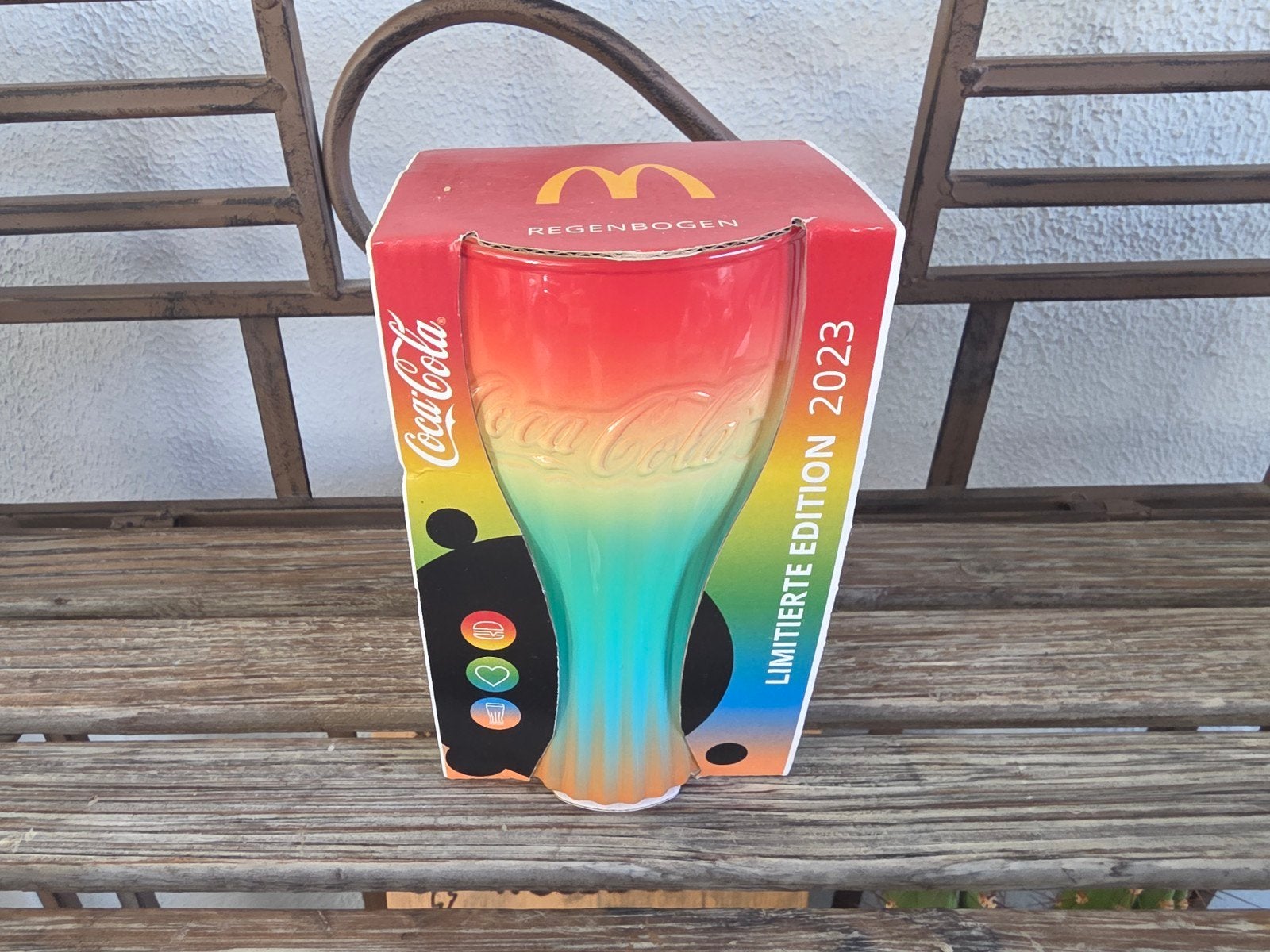 McDonald's Coca-Cola Regenboog Glas - Limited Edition 2023, Ophalen, Nieuw, Frisdrankglas