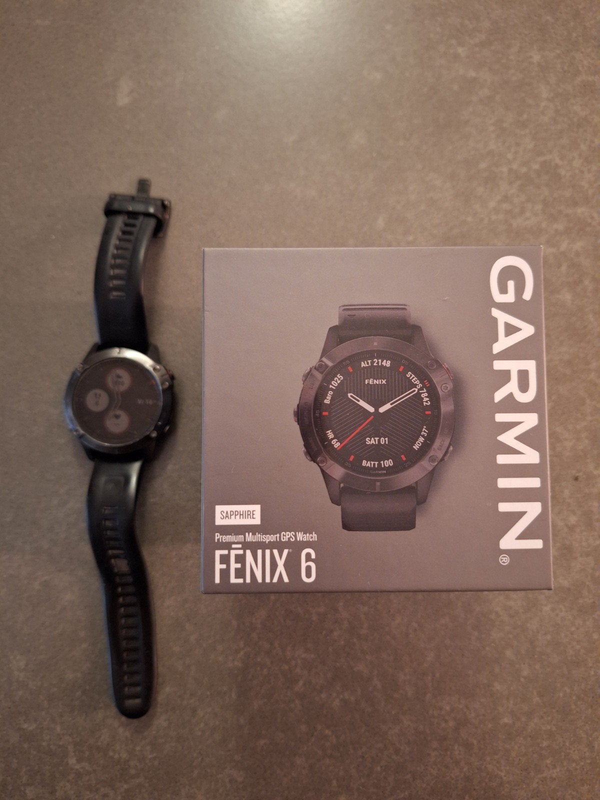 Garmin FĒNIX 6 sporthorloge, Ophalen, Gebruikt, Zwart, Android