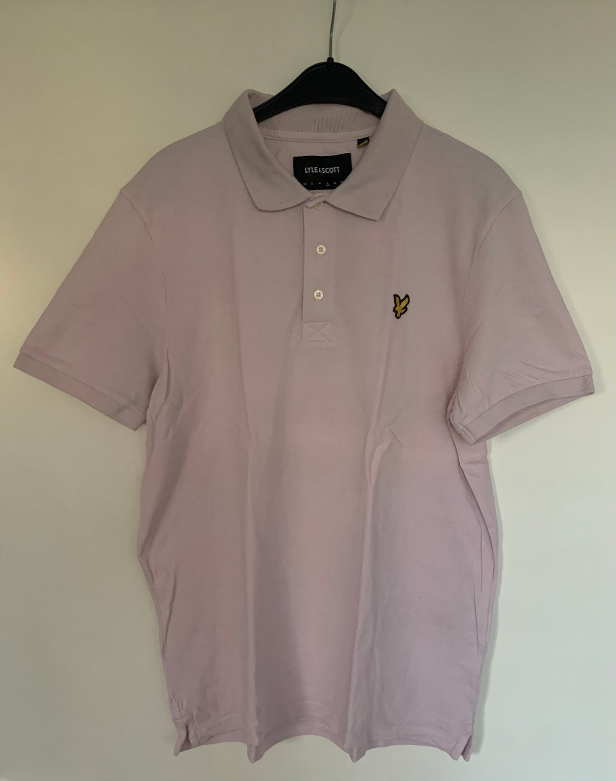 Lyle & Scott polo washed look roze mt L, Kleding | Heren, Polo's, Ophalen of Verzenden, Zo goed als nieuw, Maat 52/54 (L), Roze
