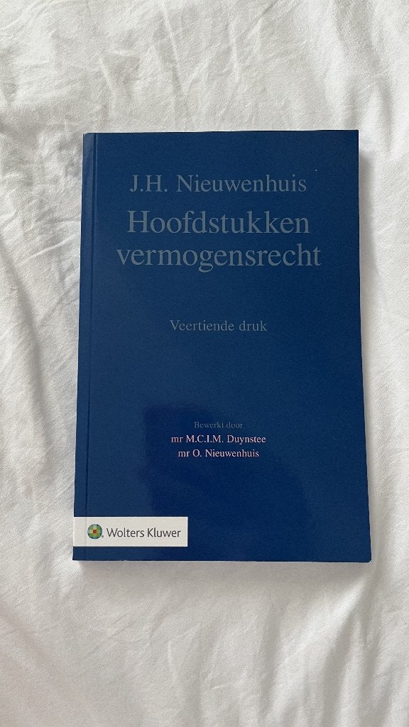 Hoofdstukken vermogensrecht, Ophalen of Verzenden, Alpha, Nieuw, WO
