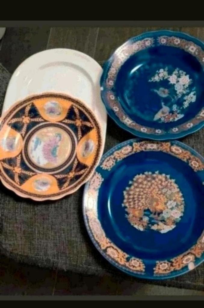 3x Mooie Taous borden pauw, Huis en Inrichting, Keuken | Servies, Ophalen of Verzenden
