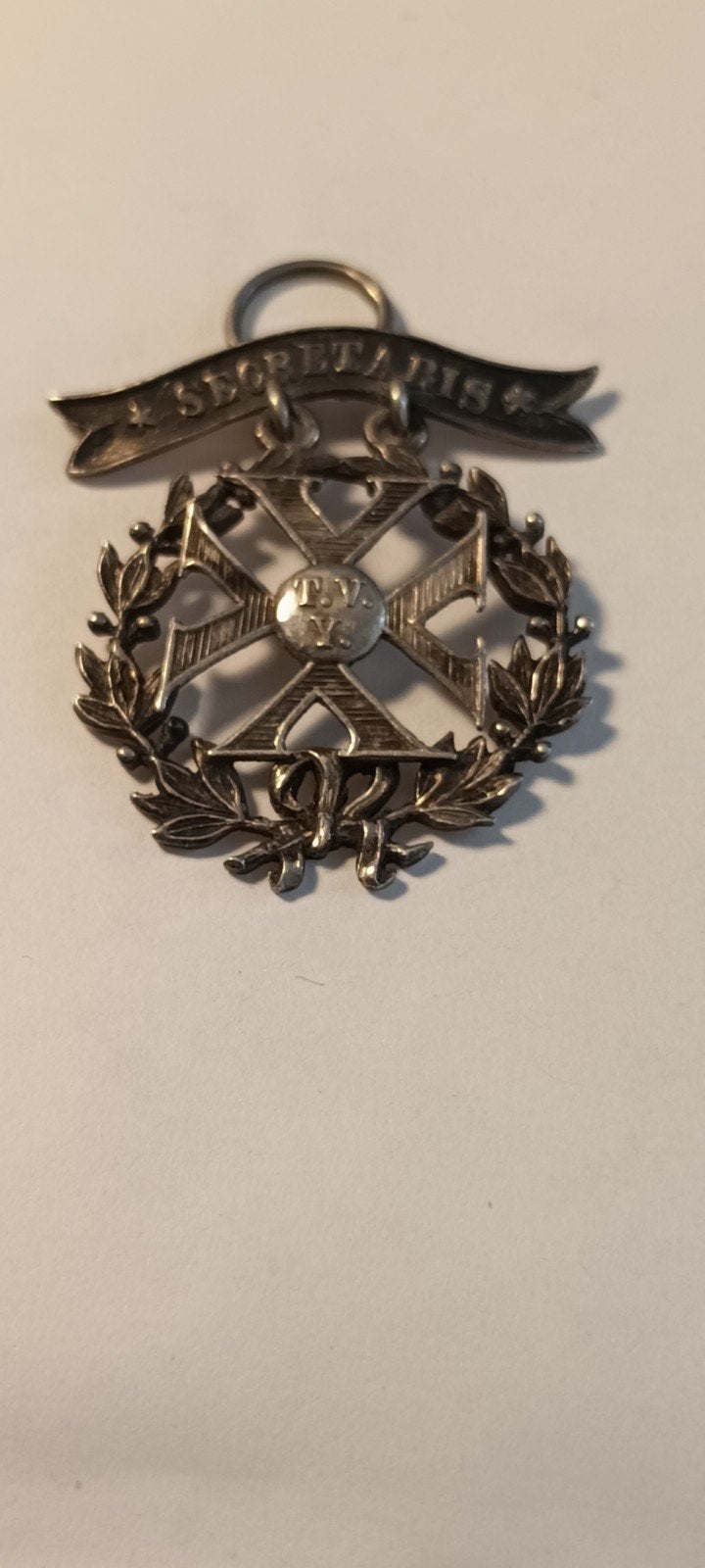 Oude Zilveren Medaille 'Secretaris' met Eikenkrans, Postzegels en Munten, Penningen en Medailles, Ophalen of Verzenden