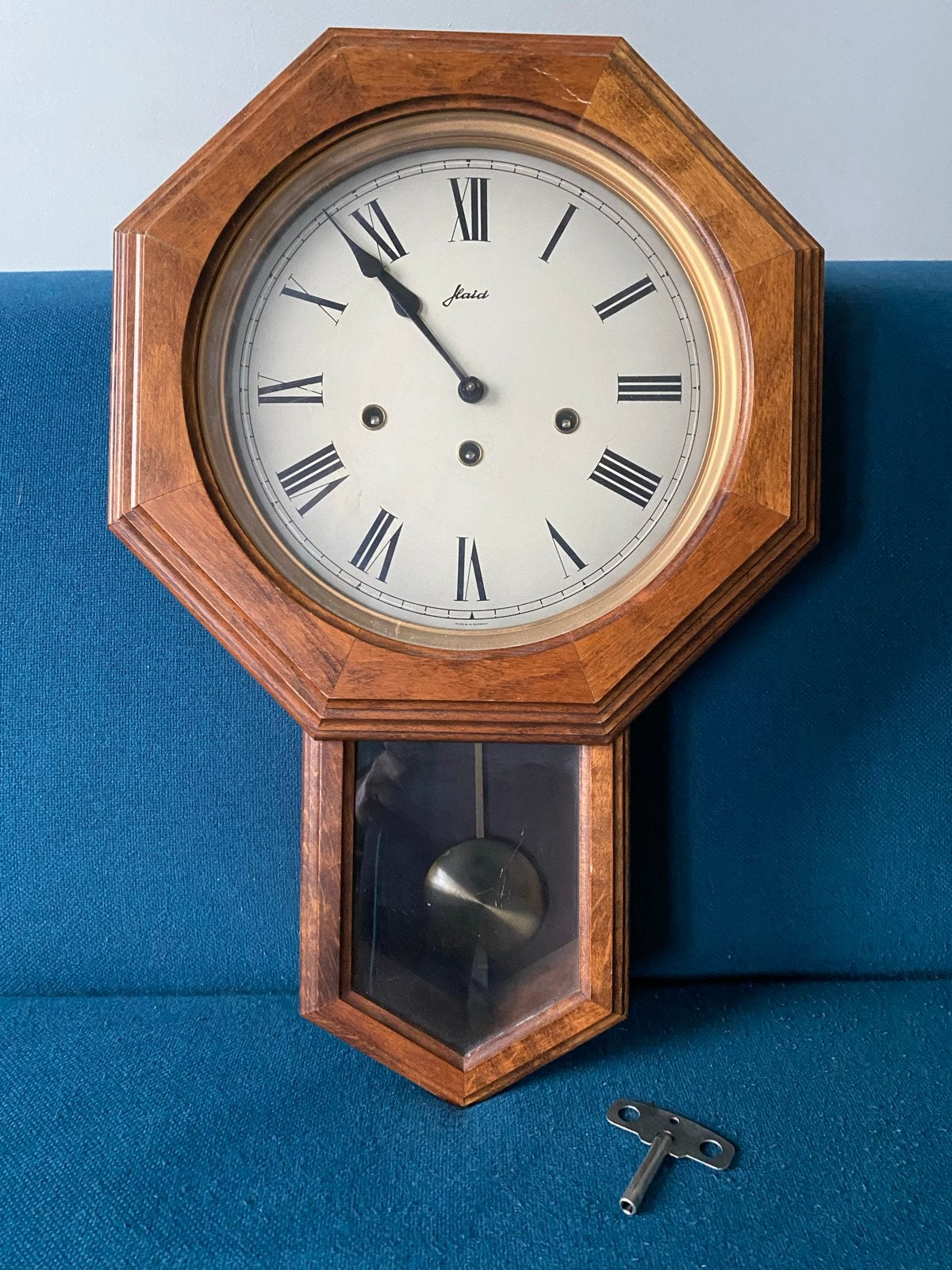 Prachtige Vintage W. Haid Wandklok (1976) - Westminster Slag, Ophalen of Verzenden