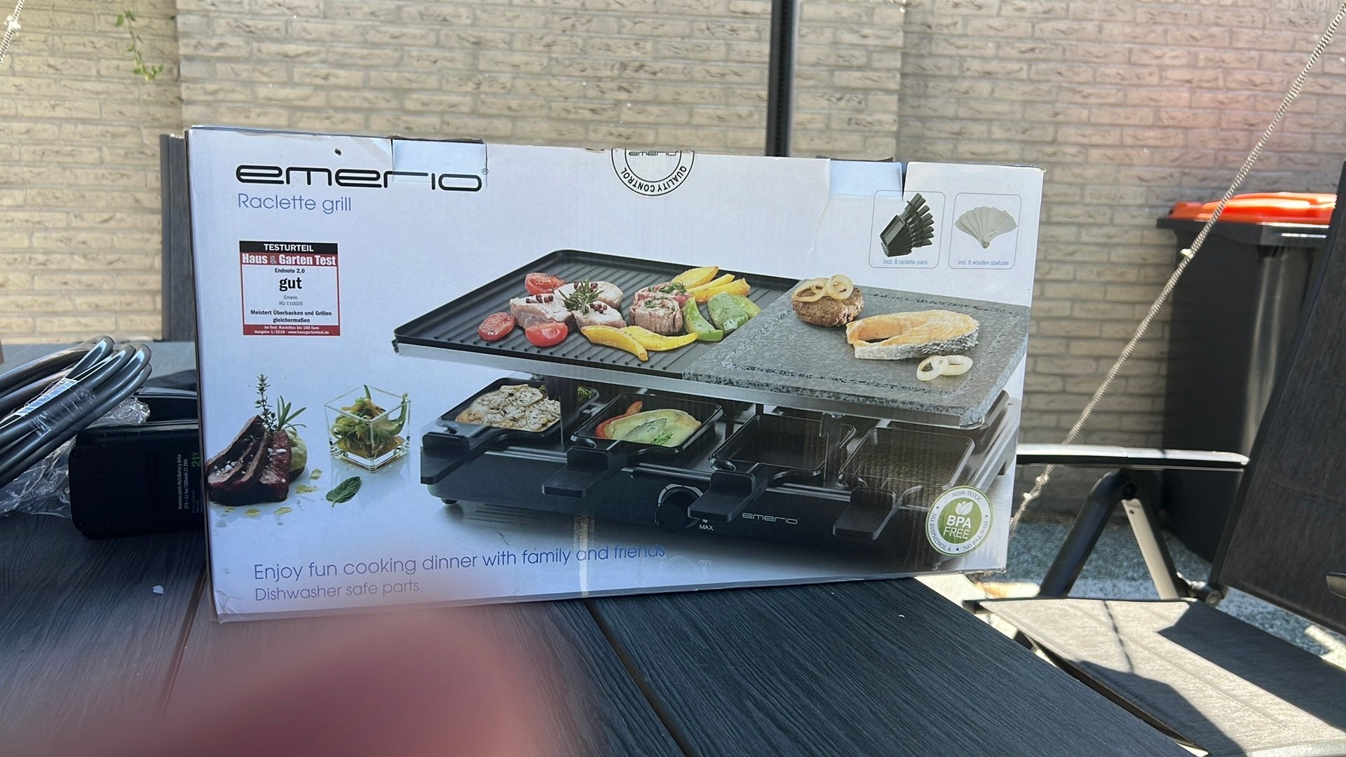 Emerio raclette grill, Ophalen, Gebruikt, 4 t/m 7 personen