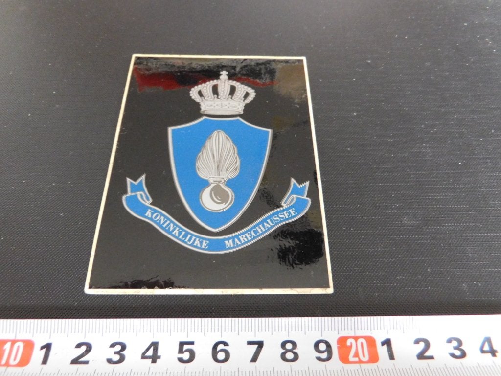 sticker Politie KMAR Leger Marechaussee  MPOM 827, Verzamelen, Ophalen, Zo goed als nieuw