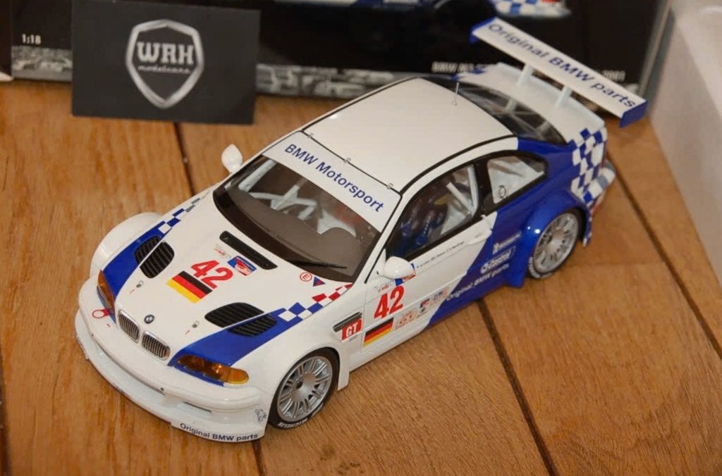 1:18 BMW M3 E46 GTR PETIT LEMANS #42 Minichamps in box WRH, Hobby en Vrije tijd, Verzenden, Zo goed als nieuw, Auto, MiniChamps
