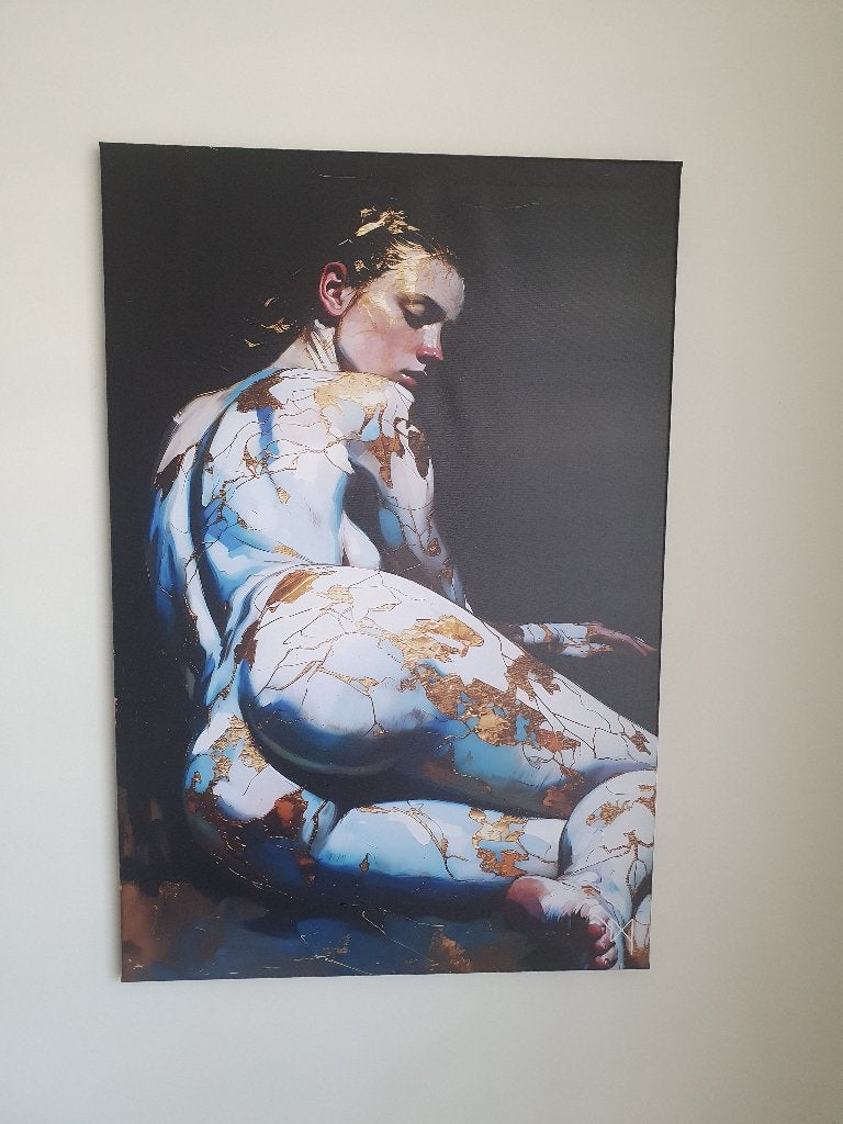Naakt Kintsugi 60 cm x 90 cm, Ophalen of Verzenden