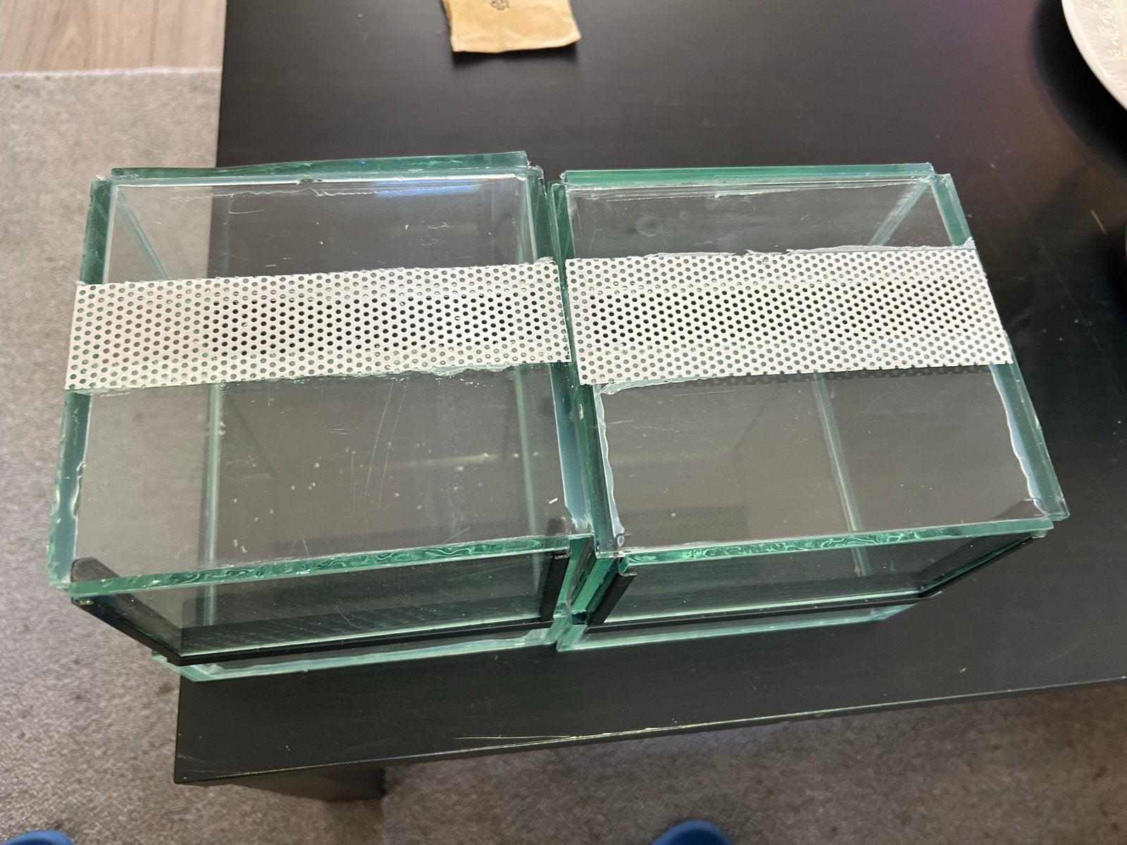 2 terraria 15x15x15, Ophalen, Zo goed als nieuw, Terrarium of Paludarium