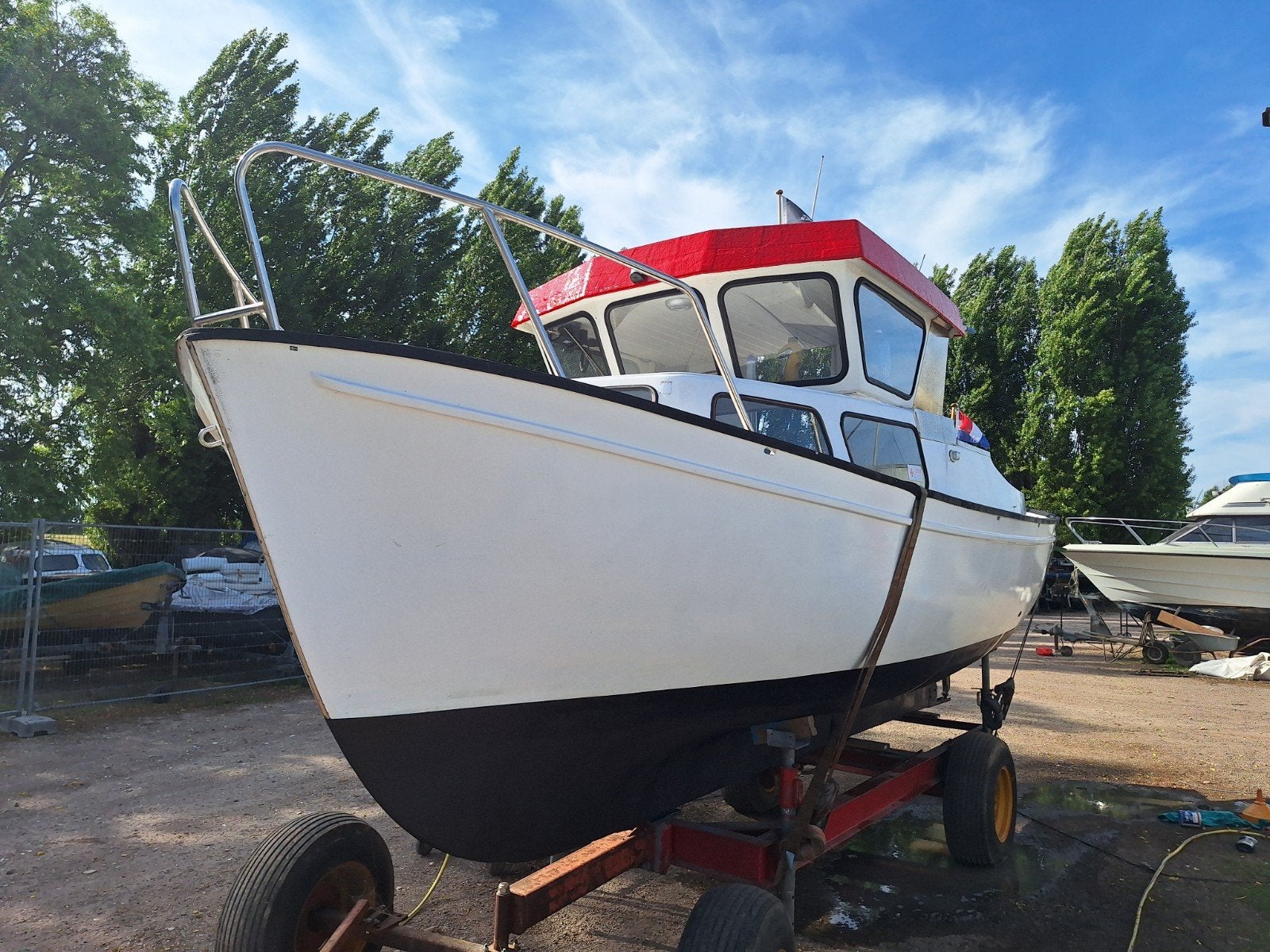 Fraai gelijnd viskottertje ( spitsgatter), Watersport en Boten, Gebruikt, Diesel, 33 pk, 55 cm
