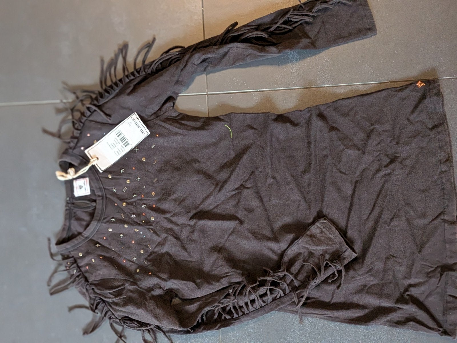 Cakewalk jurk met franjes en studs - Nieuw met kaartje, Kinderen en Baby's, Kinderkleding | Maat 134, Cakewalk, Meisje, Nieuw
