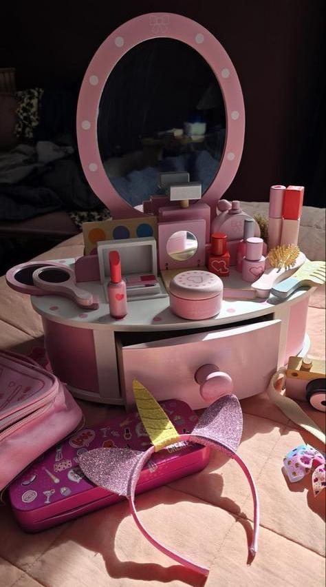 Make-up tafel met spiegel en accessoires voor meisjes, Ophalen of Verzenden, Zo goed als nieuw, Ontdekken