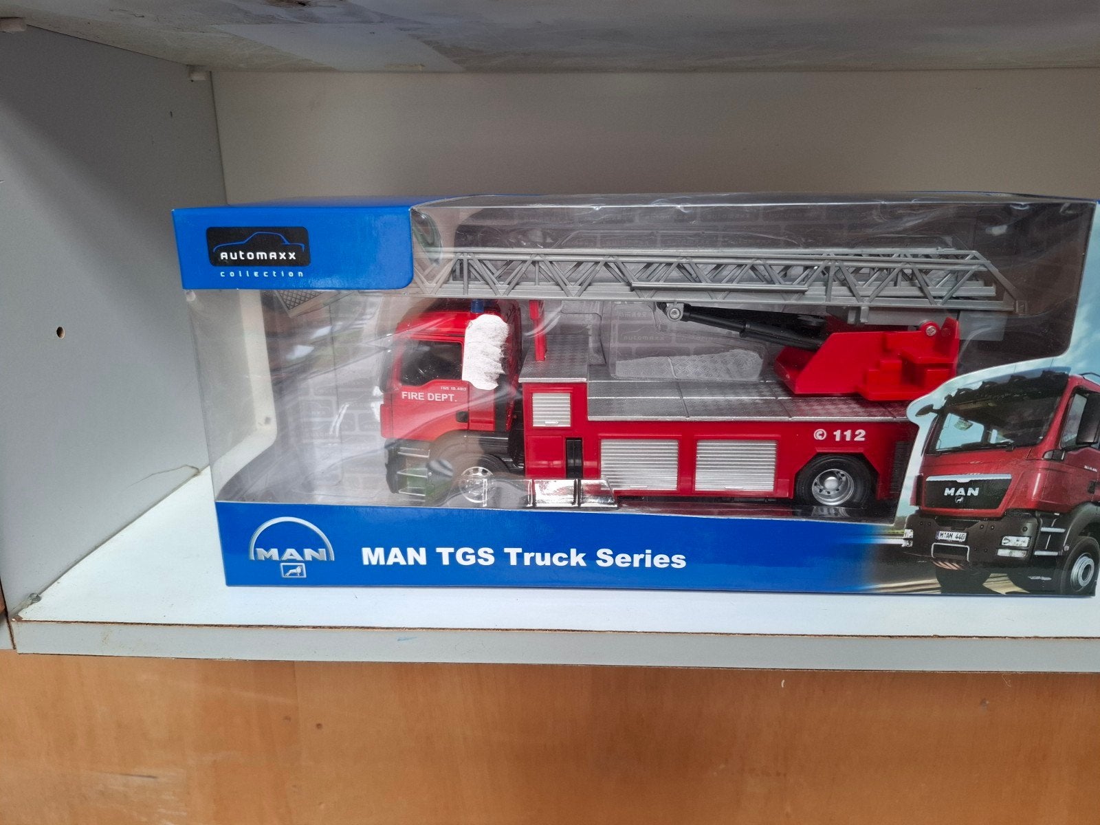 MAN TGS Brandweerwagen model - Automaxx Collection, Hobby en Vrije tijd, Ophalen of Verzenden, Nieuw, Overige merken