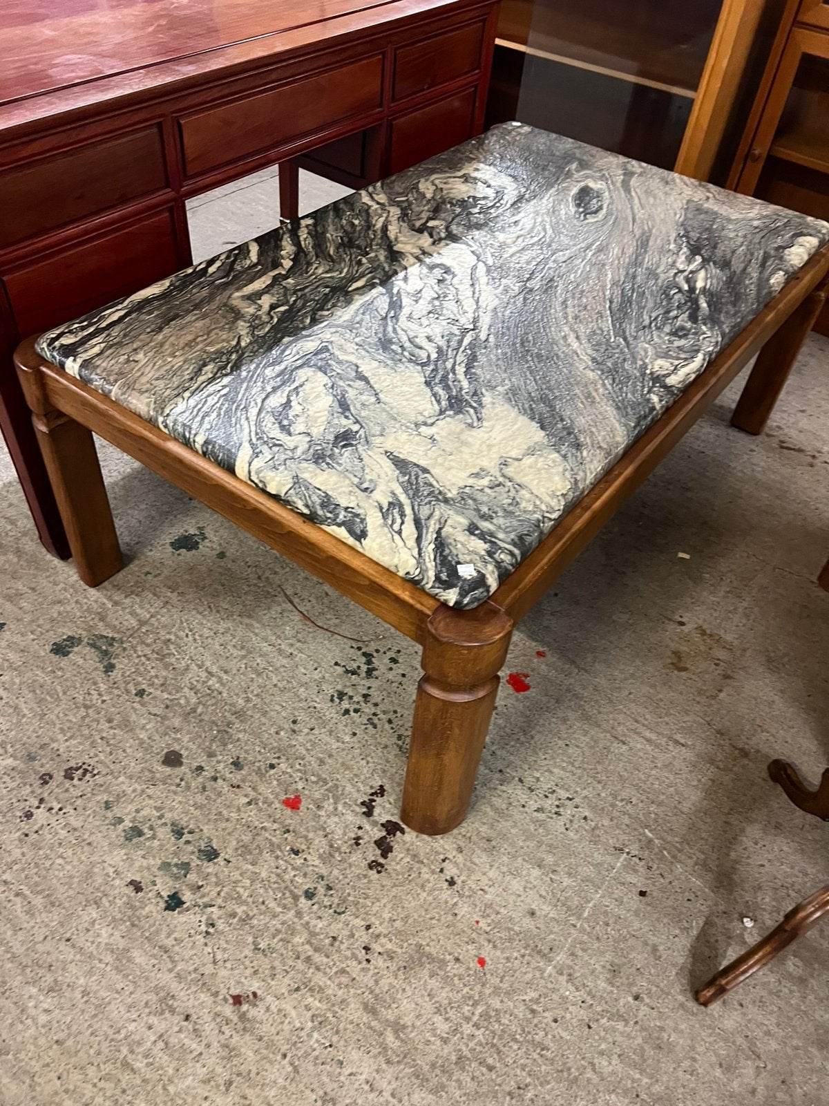 Vintage salontafel Marmer blad, Ophalen