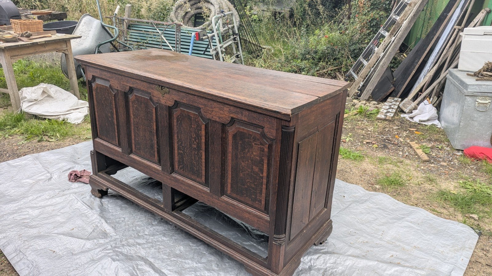 Grote houten kist, Huis en Inrichting, Ophalen, 50 – 75, Gebruikt, 50 tot 100 cm