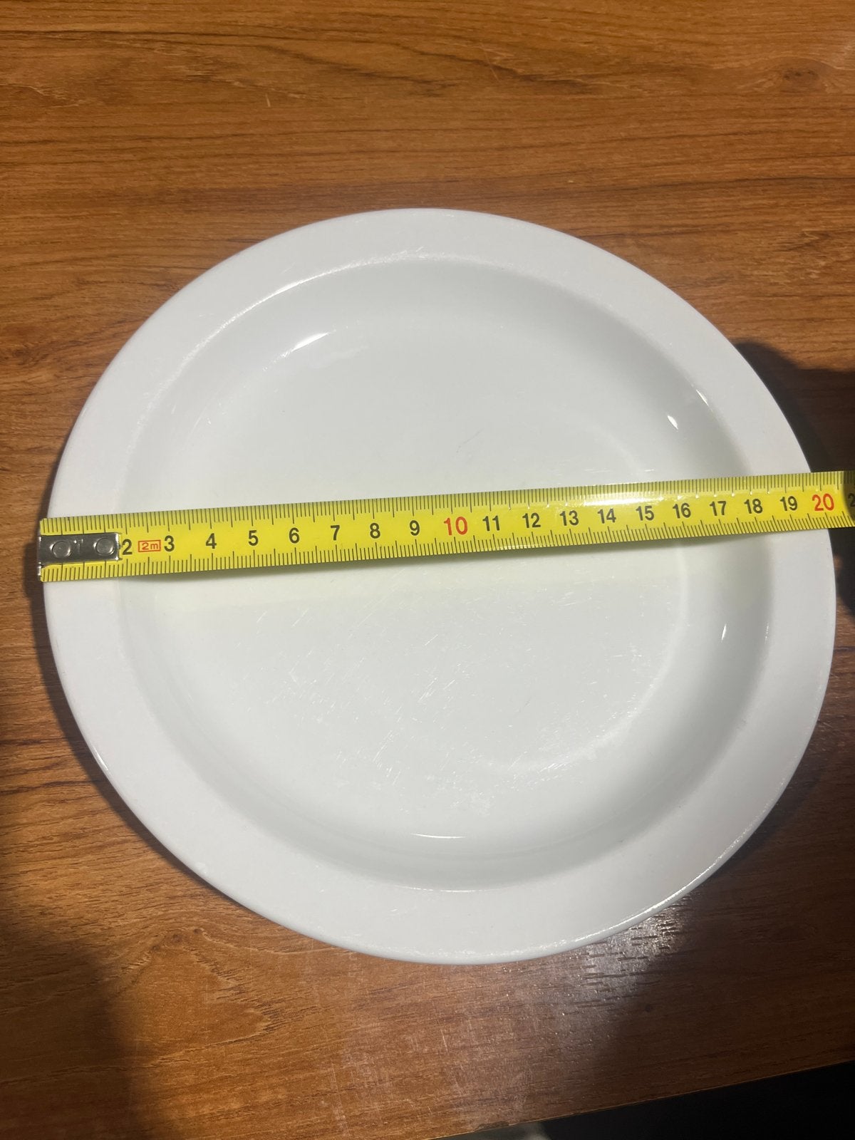 290 x Wit porseleinen bord - 20 cm diameter, Ophalen, Gebruikt, Klassiek, Bord(en)