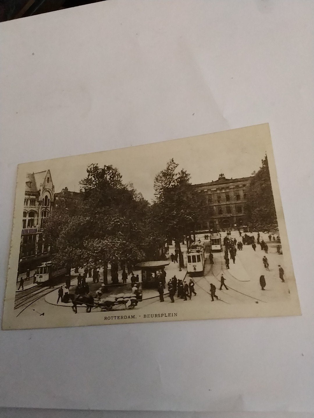 Oude Ansichtkaart Rotterdam - Beursplein (voor 1920), Ophalen of Verzenden