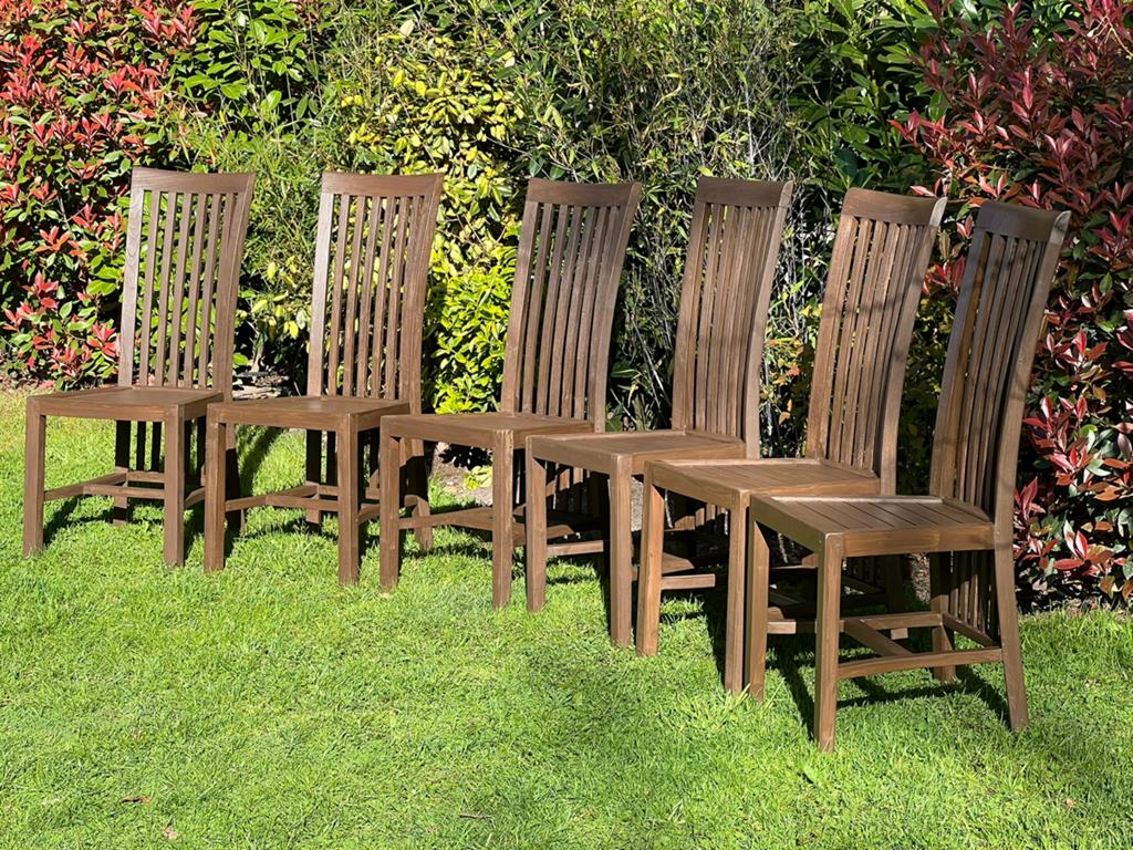 6 mooie houten stoelen met hoge rugleuning, Ophalen