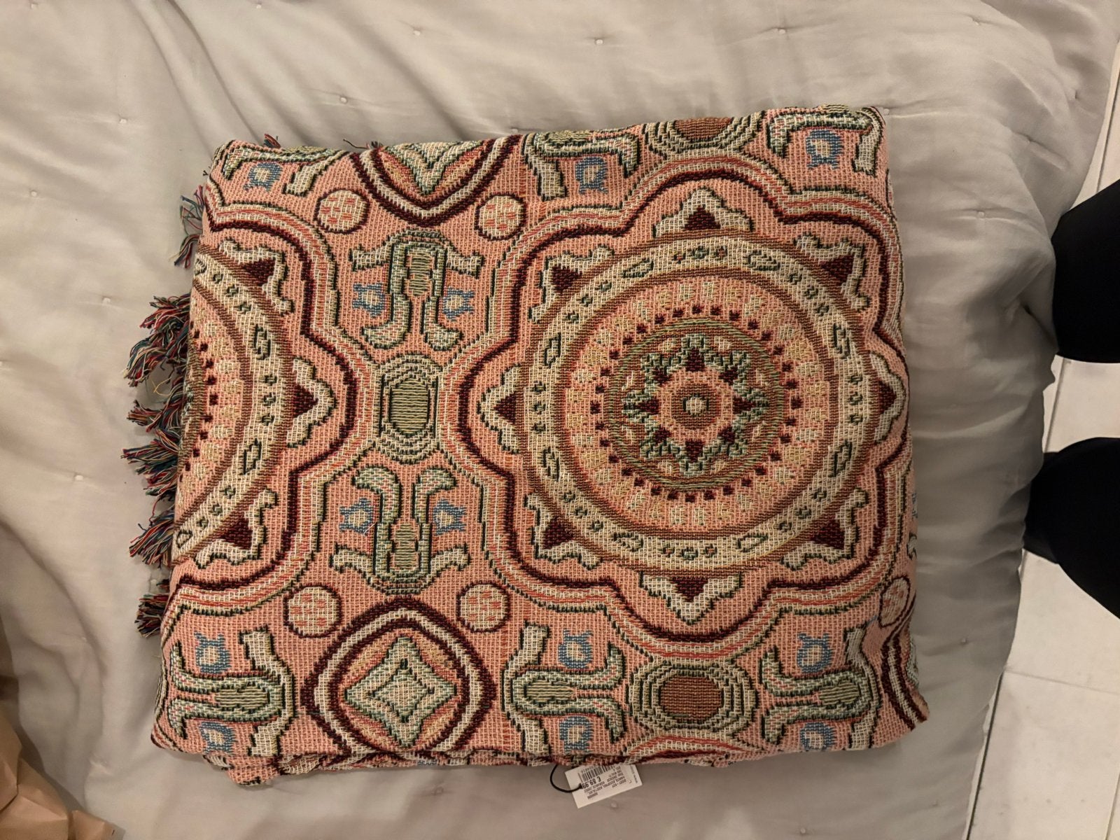 Sissy Boy Multicolour sprei met mozaïek print (250x200 cm), Katoen, Nieuw, Ophalen of Verzenden, Plaid