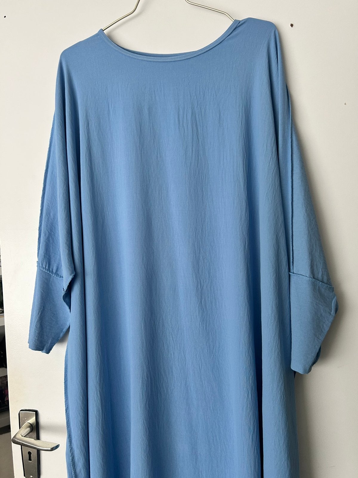 Mooie Farasha abaya kaftan lichtblauw 1 maat, Kleding | Dames, Ophalen of Verzenden, Zo goed als nieuw, Blauw, Jurk