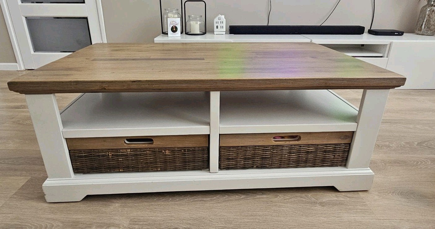 witte salontafel, Huis en Inrichting, Ophalen, 50 tot 100 cm, Zo goed als nieuw, Minder dan 100 cm