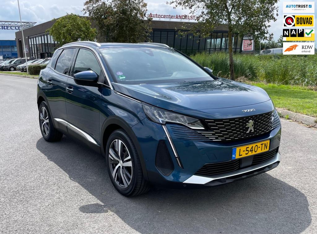 Peugeot 3008 1.2 PureTech Blue Lease Allure, Trekhaak, Cam,, Voorwielaandrijving, Gebruikt, 1199 cc, Blauw