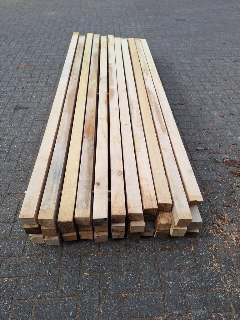 Eiken palen 7x7cm 250cm lang, Ophalen, Nieuw, 250 cm of meer, Palen
