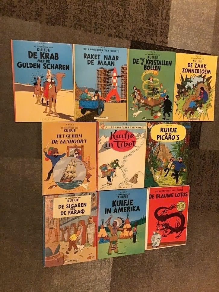 10 delen Kuifje door Herge, Boeken, Meerdere stripboeken, Ophalen of Verzenden, Gelezen
