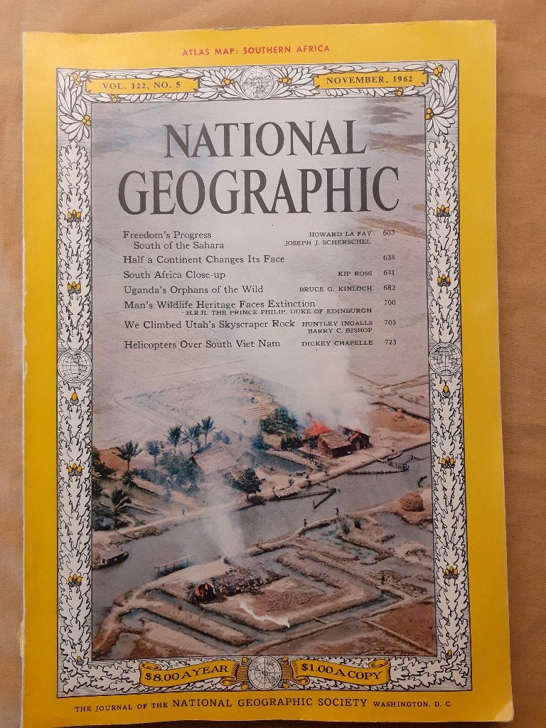 National Geographic 1962 Vietnamperiode, Verzamelen, Ophalen of Verzenden, Landmacht, Amerika, Boek of Tijdschrift