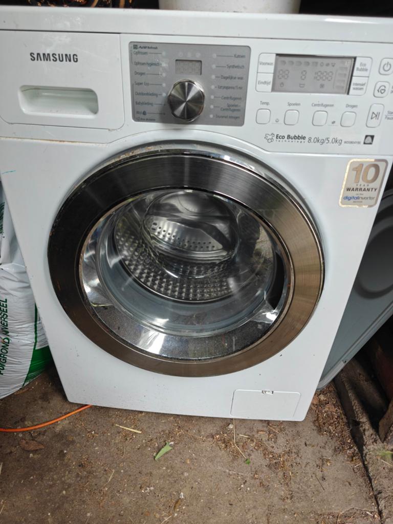 Defecte Samsung Eco Bubble wasmachine (voor oud ijzer), Witgoed en Apparatuur, Wasmachines, Ophalen, Voorlader, Niet werkend, 85 tot 90 cm